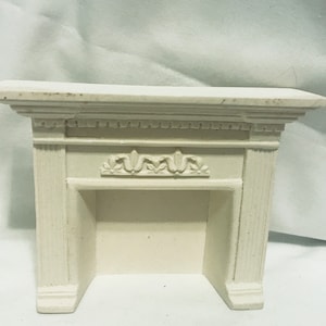 Dollhouse Miniature 1” Scale Vintage Fireplace