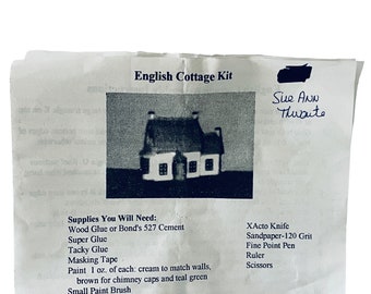 Dollhouse Miniature 1/144” Scale English Cottage Kit by Sue Ann Thwaite