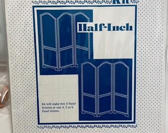 Maison de poupée miniature d. Anne Ruff 1/2 « Échelle Paneled Folding Screen Kit