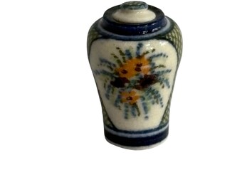 Dollhouse Miniature 1" Scale Vintage Temple Jar by Jim Clark 2007