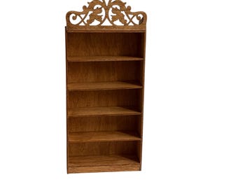 Dollhouse Miniature 1” Scale Bookcase