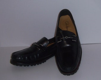 Scarpe vintage Cole Haan Nike Air Classic in morbida pelle nera con morsetto, modello slip-on, taglia 7.5 M, ideali come regalo.