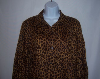 Vintage Lauren Ralph Lauren Leopard Print Pattern Long