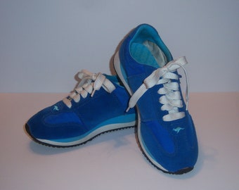 blue suede tennis shoes