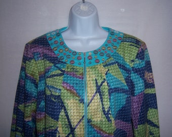 Turquoise and Silver Studs Nancy Bolen Jacket /& Skirt Size Modern Medium Deadstock NWT 80s 90s Western Style Outfit