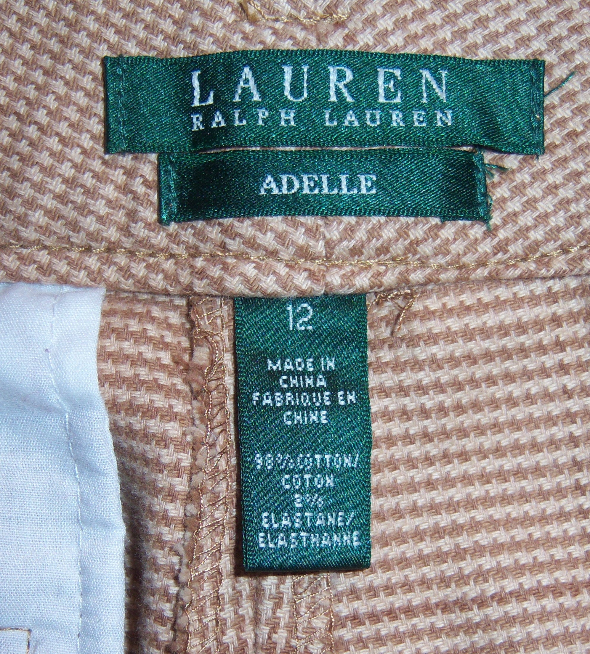 Vintage Lauren Ralph Lauren Adelle Camel Khaki Cream Mini - Etsy
