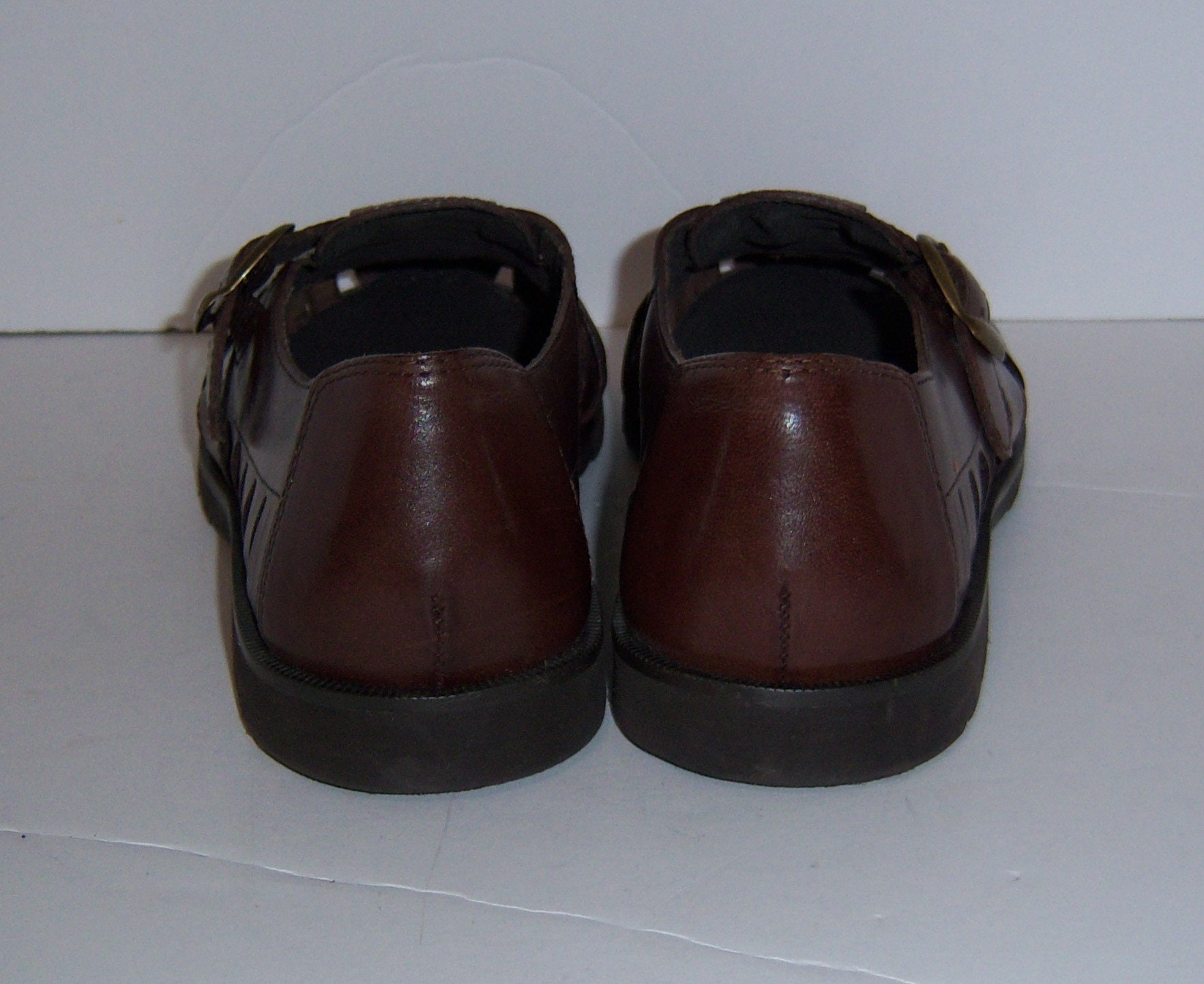 Vintage Giorgio Brutini Brown Woven Braided Leather Mens  display picture 1
