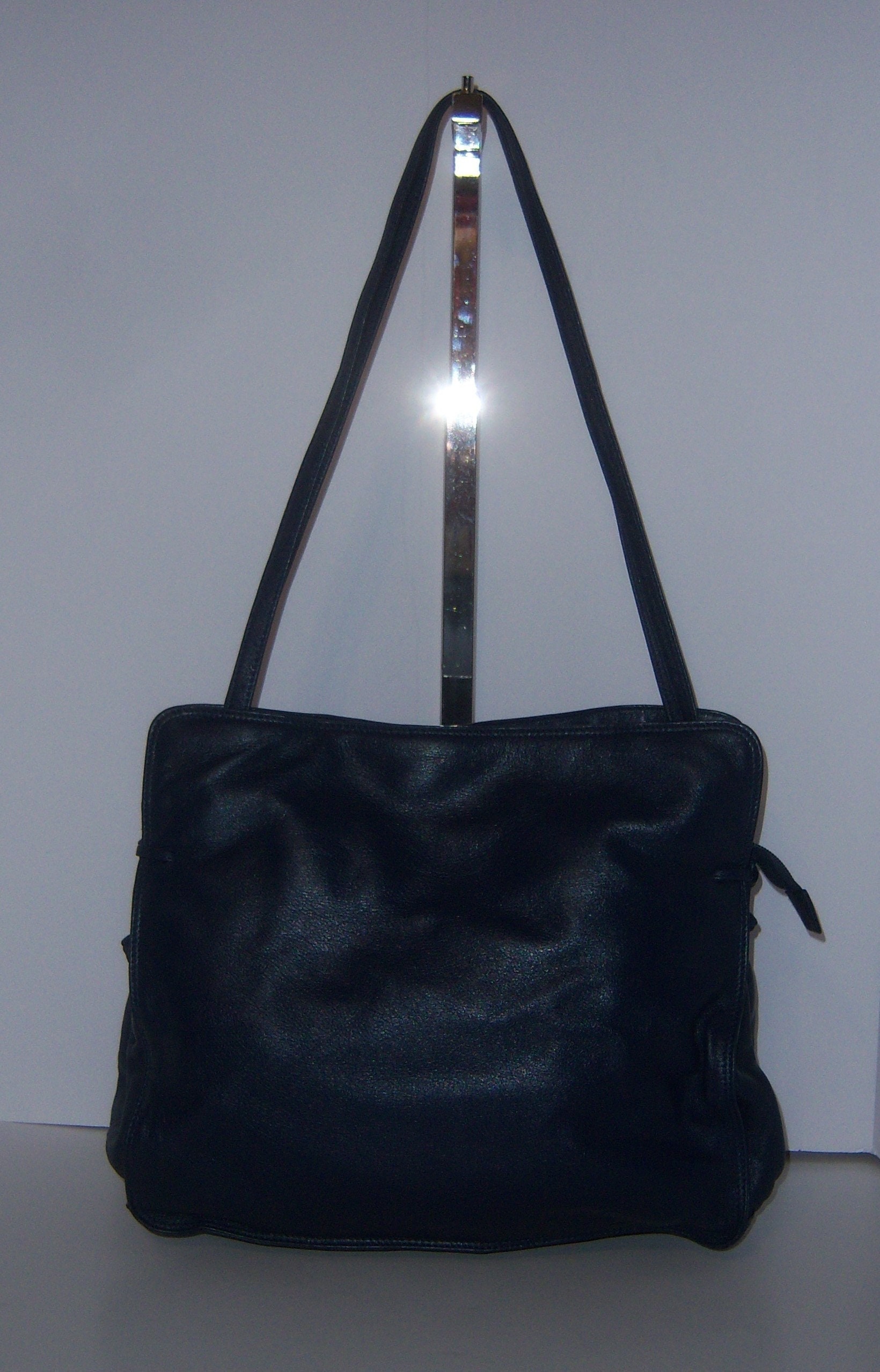 Coveted vintage Brio half moon black patent leather clutch, handbag, purse,  shoulder bag