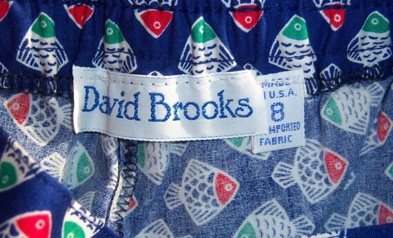 Vintage David Brooks Royal Blue Red Green White A… - image 4