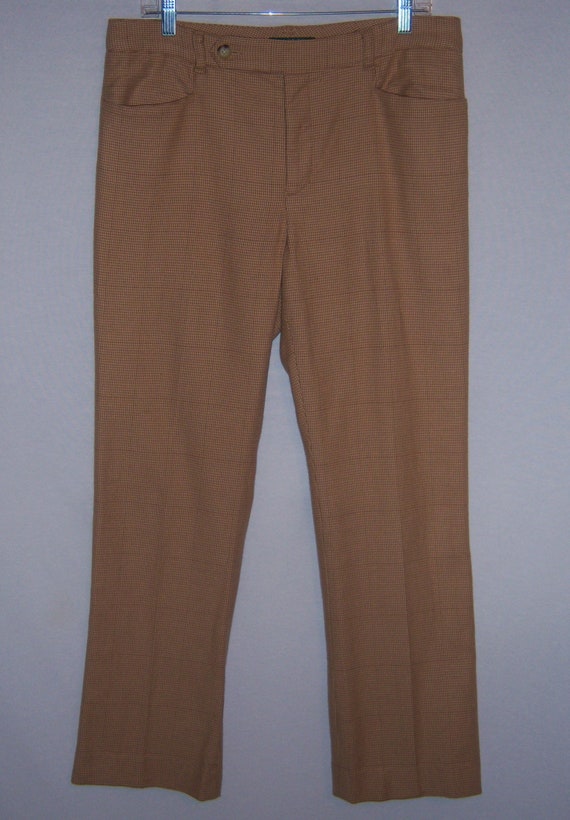 Vintage Lauren Ralph Lauren Adelle Camel Khaki Cream Mini Houndstooth Tweed  Pattern Soft Cotton Pants 12 Polo Glen Plaid -  Denmark