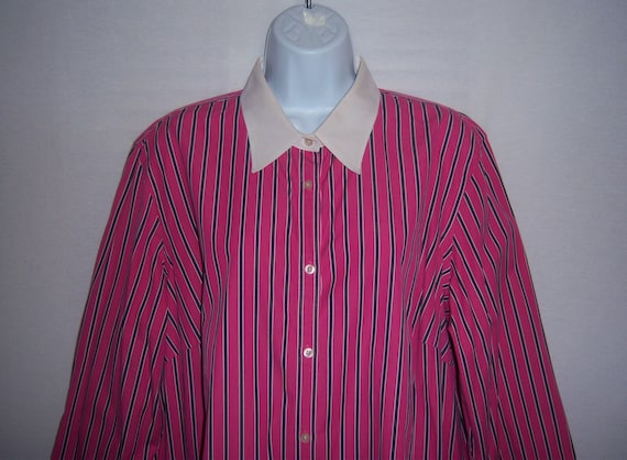 Vintage Lauren Ralph Lauren Hot Pink Black White … - image 1