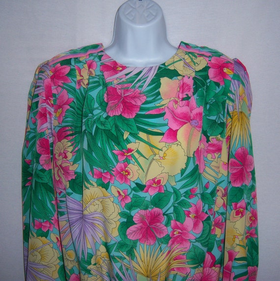 Gorgeous Fuchsia Floral Print Top - Blouses & Shirts