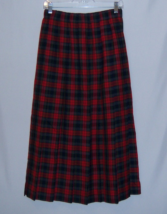 Vintage Susan Bristol Red Blue Green Tartan Plaid… - image 3