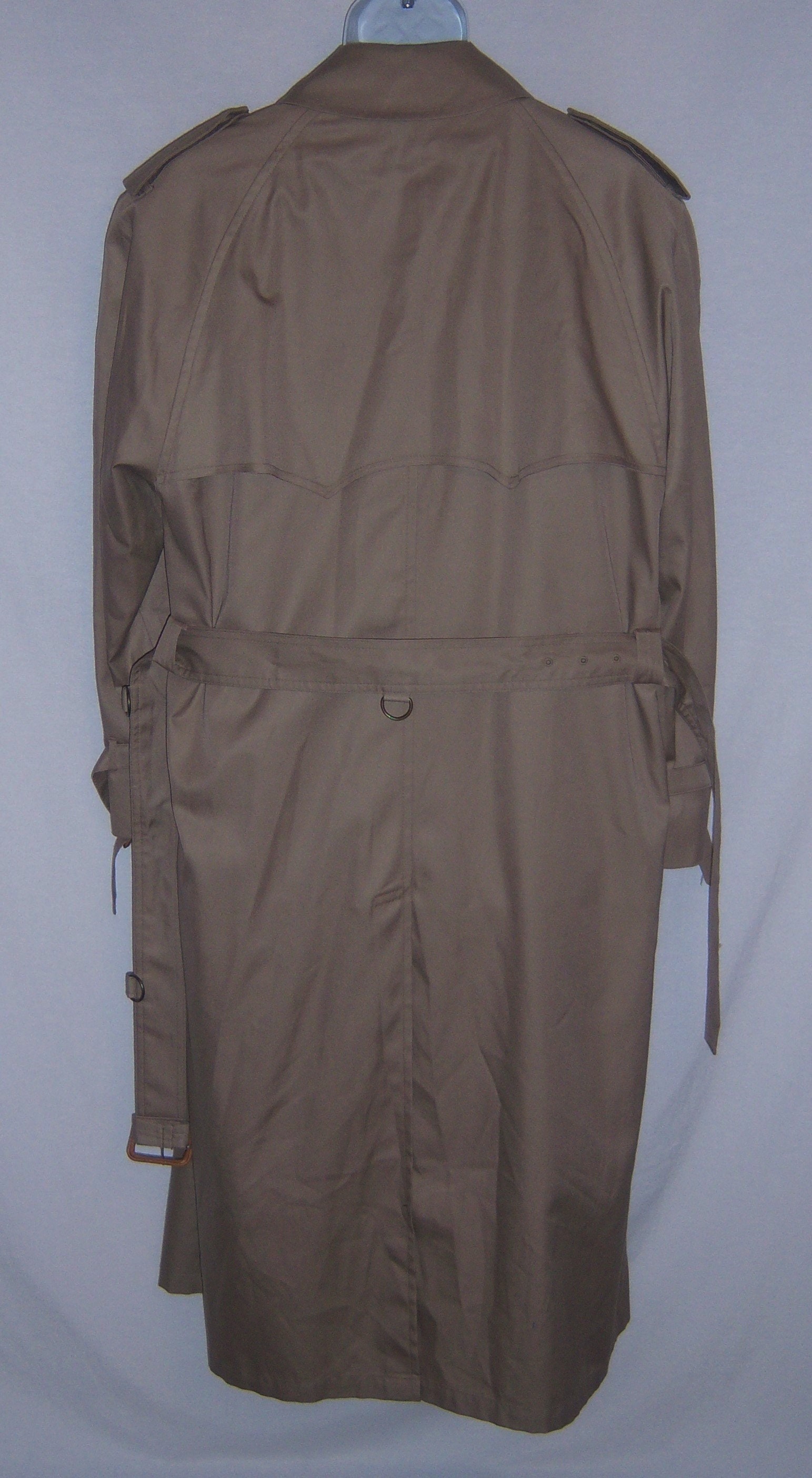 Vintage Austin Reed Classic Khaki Wool Line Trench Rain Coat
