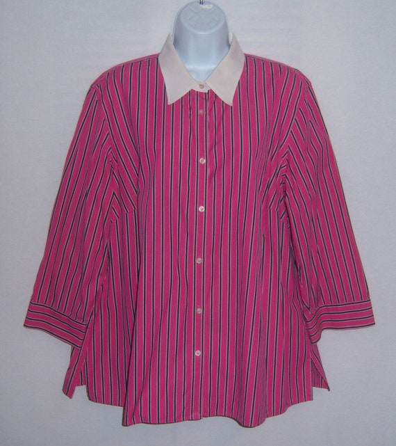 Vintage Lauren Ralph Lauren Hot Pink Black White … - image 2