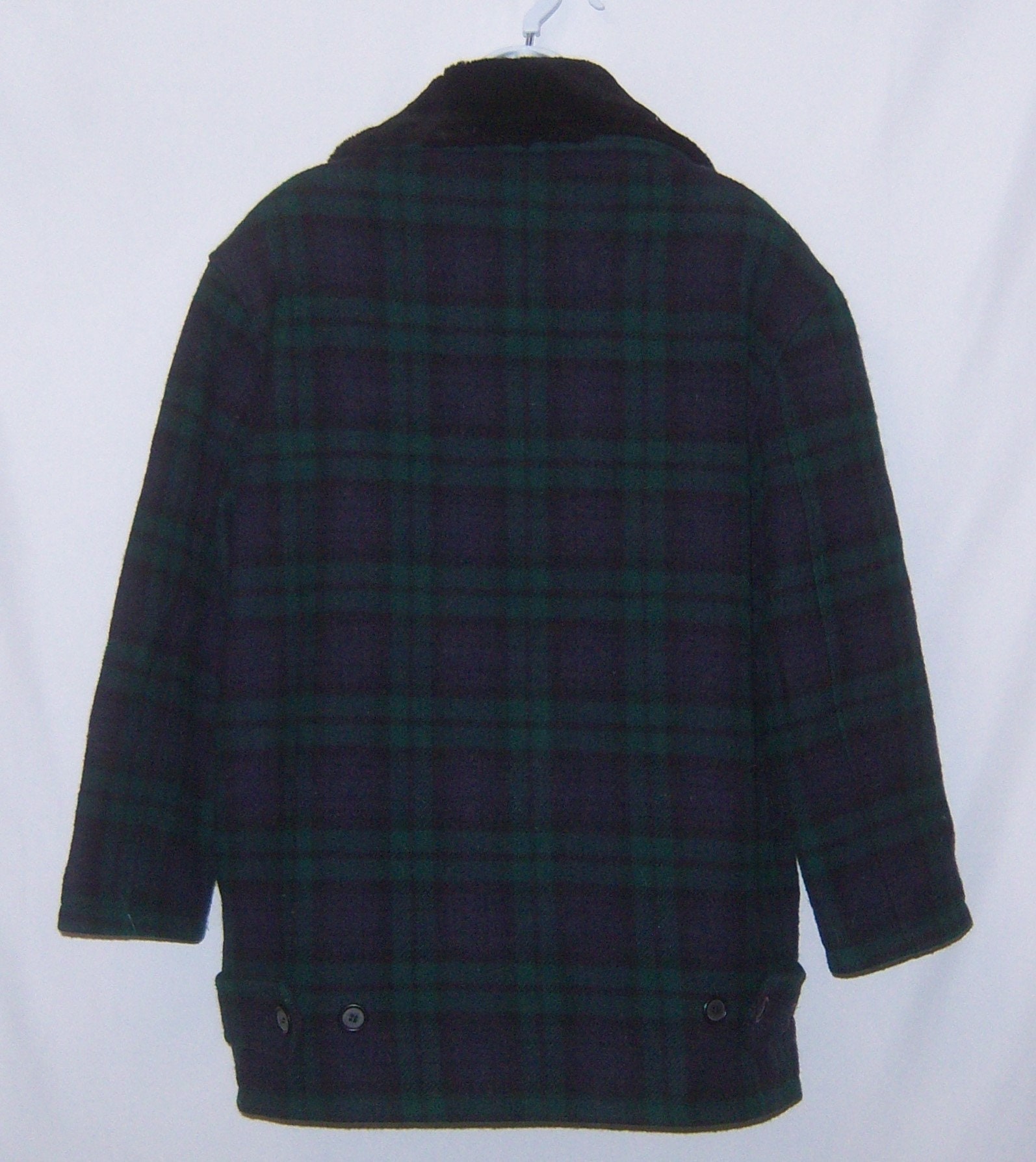 Vintage Harold's Blackwatch Tartan Plaid Wool Mackinaw Jacket Coat