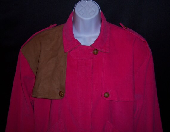 hot pink corduroy jacket