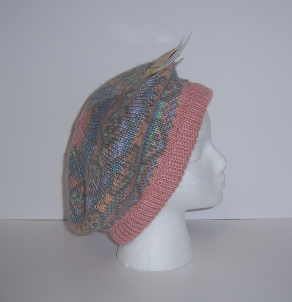 Vintage Village Knitter Mauve Blue Fair Isle Patte