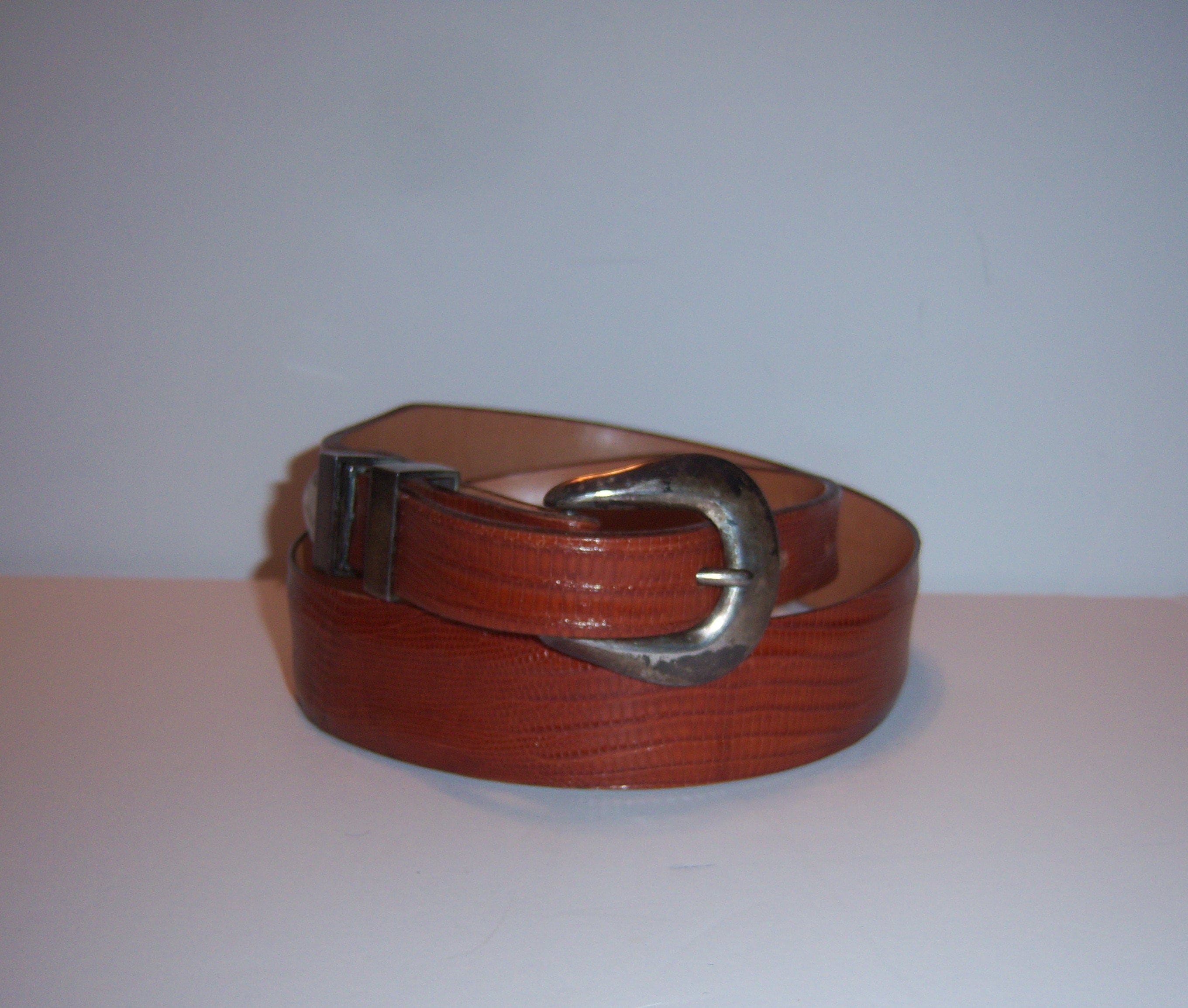 James Reid Ltd Stump Vintage Black Lizard Belt with Sterling Silver Buckle HTF james reid products for sale | eBay main image 2