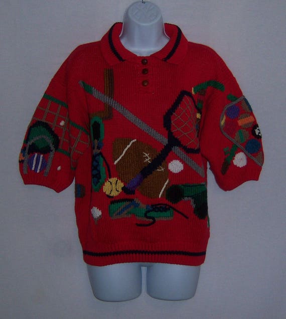 Vintage Traditional Trading Co. Hand Knit Red Bla… - image 2