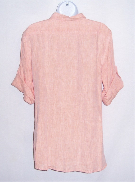 Vintage Lauren Ralph Lauren Orange Sherbert Linen… - image 3