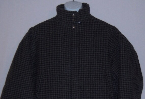 Vintage Woolrich Black Grey Houndstooth Pattern Wool Blanket | Etsy