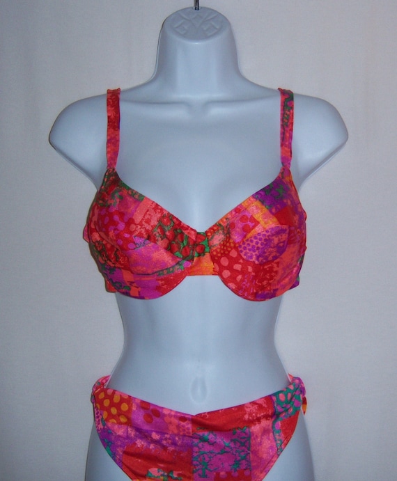 Vintage Accentuette 2Kini Hot Pink Orange Purple G