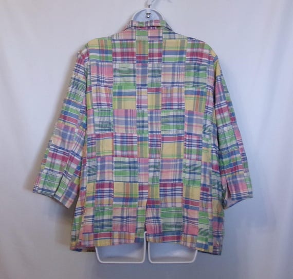Vintage Lily Stanhope Jacket Patchwork Madras Pla… - image 3