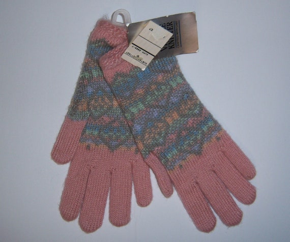 Vintage Village Knitter Mauve Blue Fair Isle Patt… - image 1