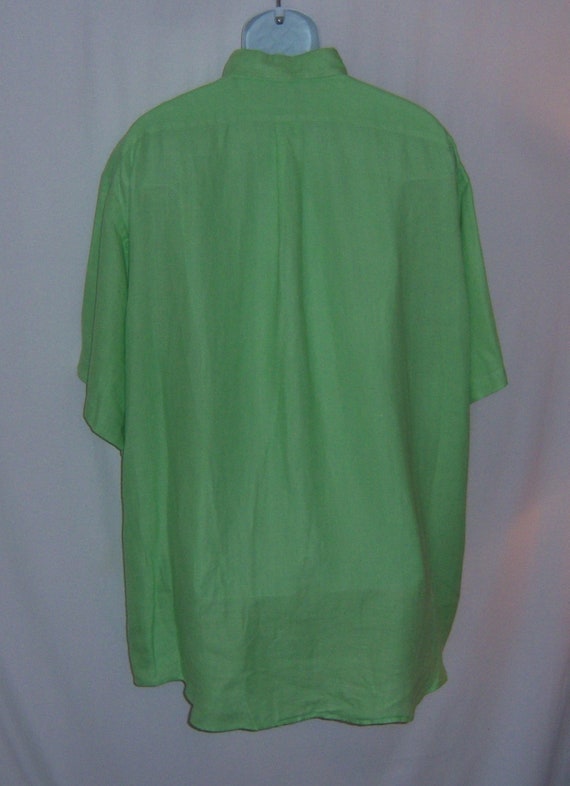 Vintage Polo Ralph Lauren Lime Green Linen Blake … - image 3