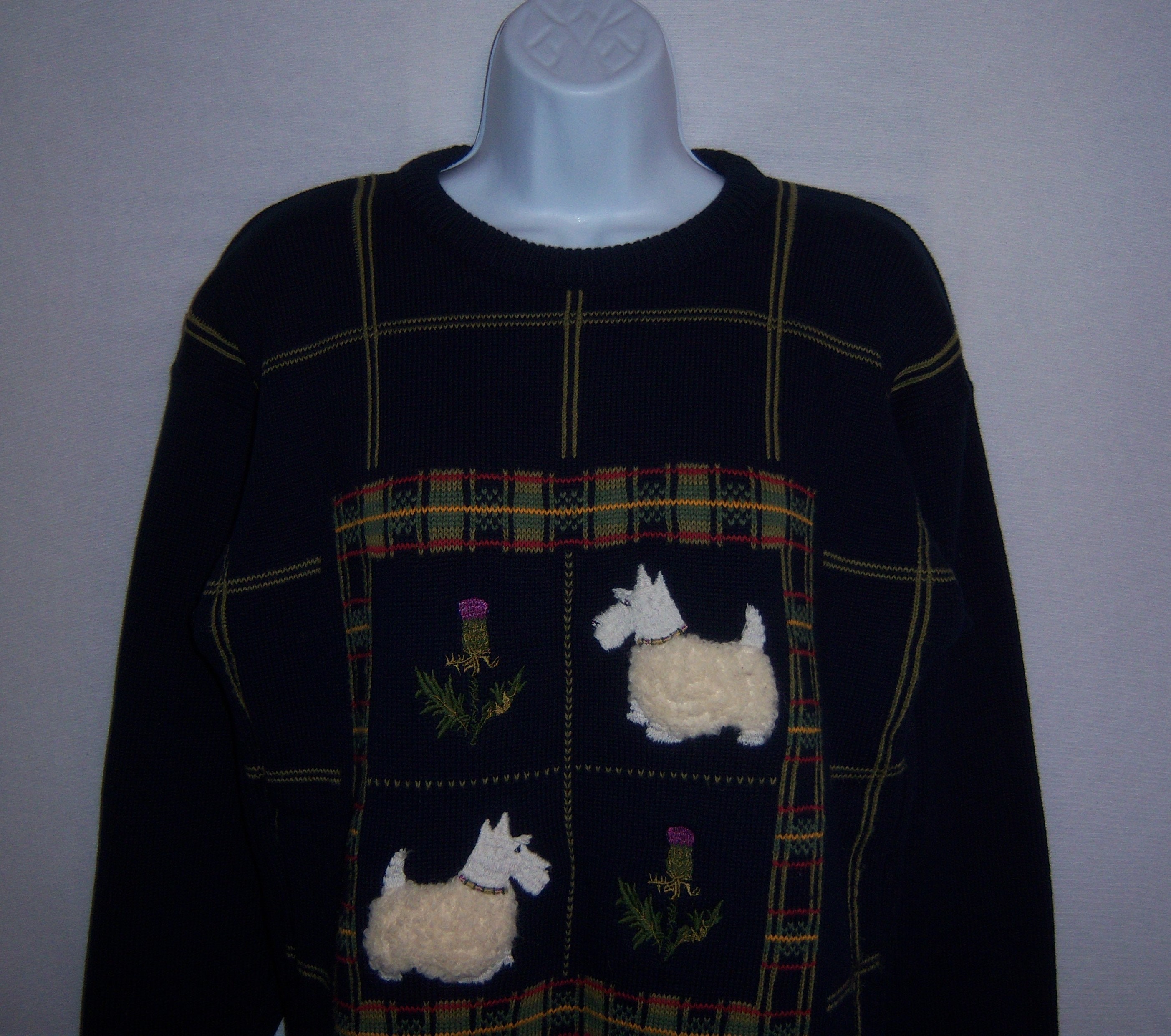 Sweatshirt Scottish Terrier Noël Vintage - Design Coquin, Cadeau Pour Amoureux Des Chiens - 10