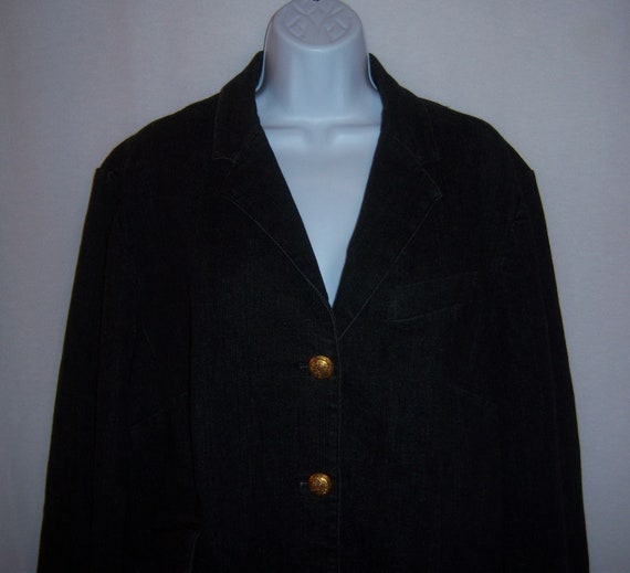 Vintage Lauren Ralph Lauren Black Denim Jean Trad… - image 1