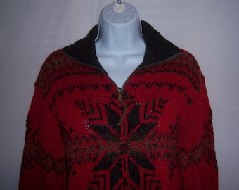 Vintage Polo Ralph Lauren Country Navajo Serape Brown Dark Green