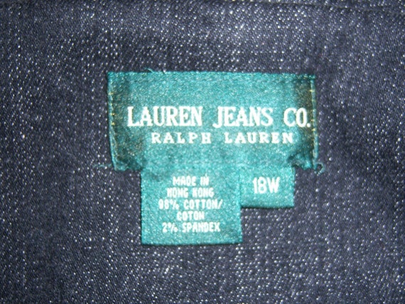 Vintage Lauren Ralph Lauren Black Denim Jean Trad… - image 4