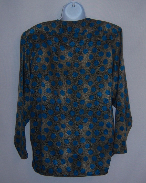 Vintage Lilli Ann Collection Black Blue Leopard A… - image 3