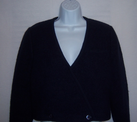 Vintage Brooks Brothers Dark Navy Blue Boiled Wool