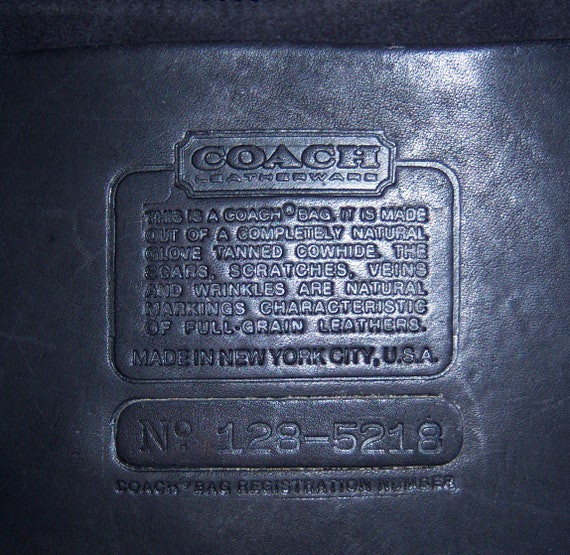 Vintage Coach Black Leather Classic NYC Satchel 2… - image 6