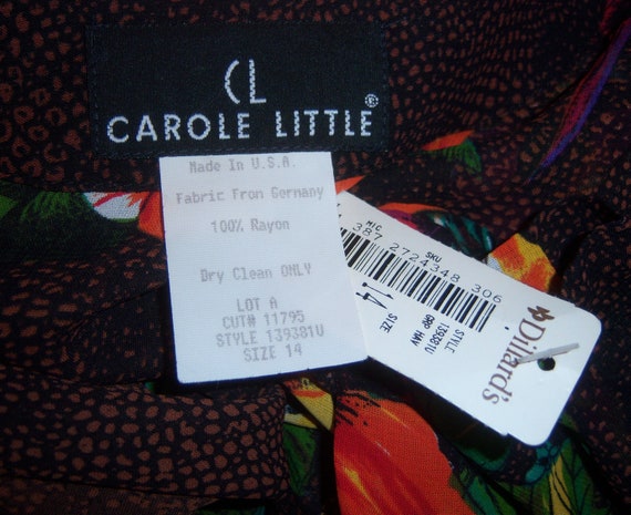 Vintage Carole Little Petites Brown Black Pink Tr… - image 4