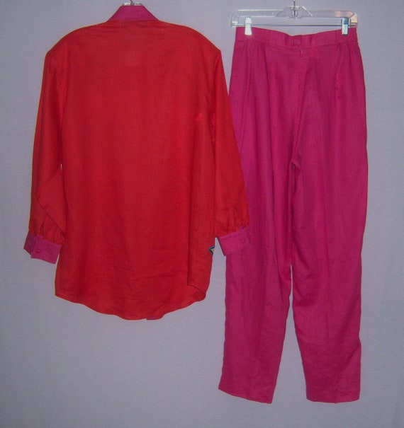 Vintage Deborah Laws Orange Hot Pink Green Southw… - image 3