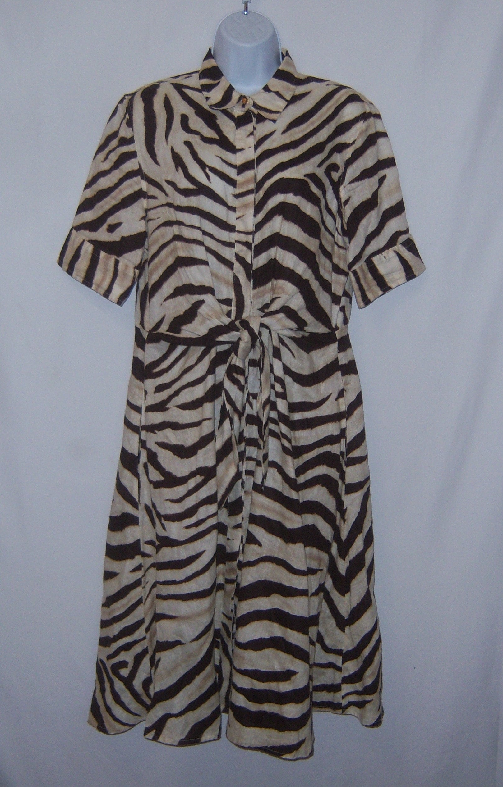 Vintage Lauren Ralph Lauren off White Brown Tiger Zebra Stripe Linen Day  Dress 8 Polo Animal Jungle Gift - Etsy