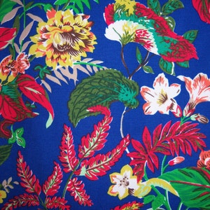 Vintage Talbots Royal Blue Green Red Yellow Bold Tropical - Etsy