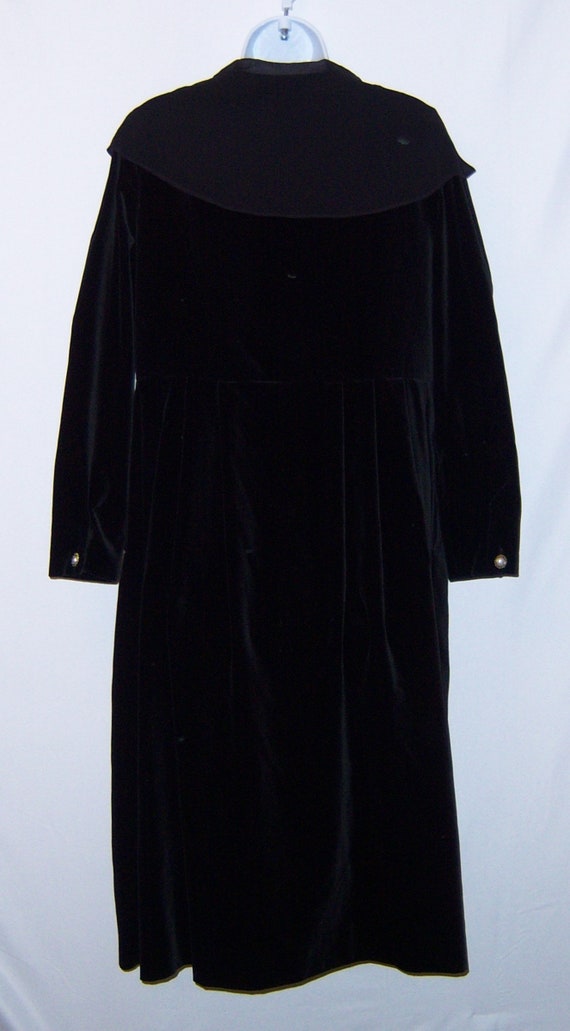 Vintage Laura Ashley Black Velvet Sailor Dress 10… - image 3