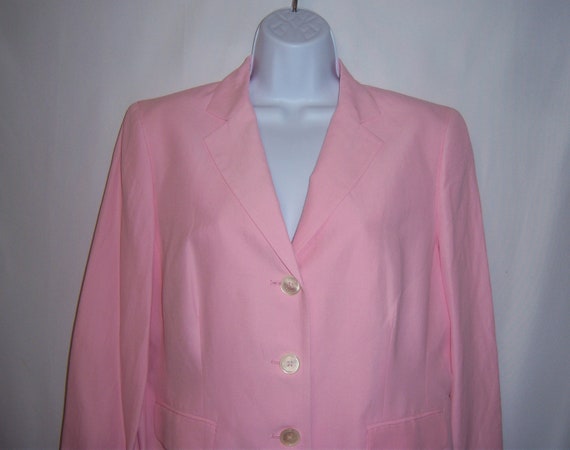 Vintage Lauren Ralph Lauren Pink Suit Jacket Blaz… - image 1