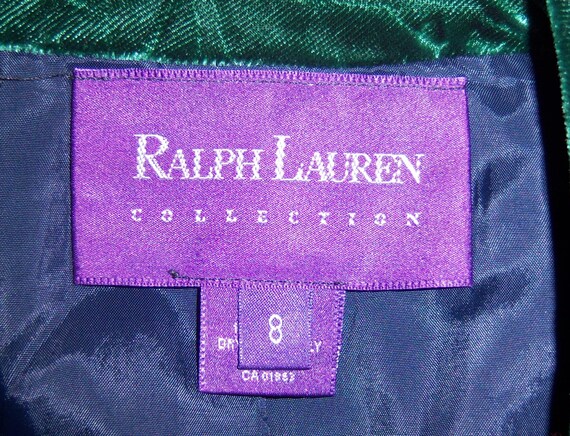 Ralph Lauren Purple Label Art Deco Monogram Silk Blend Navy Polo Collar  Sweater