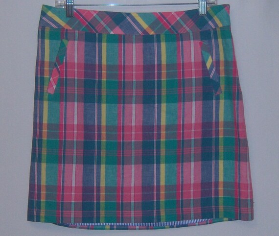 Vintage Talbots Pink Green Madras Plaid Pattern P… - image 2