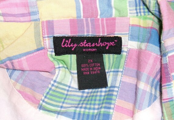 Vintage Lily Stanhope Jacket Patchwork Madras Pla… - image 4