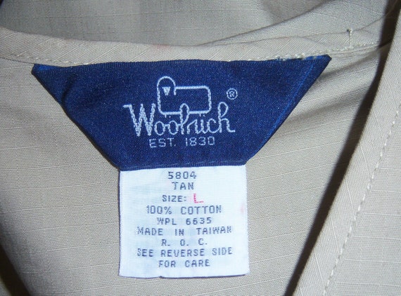 Vintage Woolrich Khaki Multi Pocket Cotton Fishin… - image 3