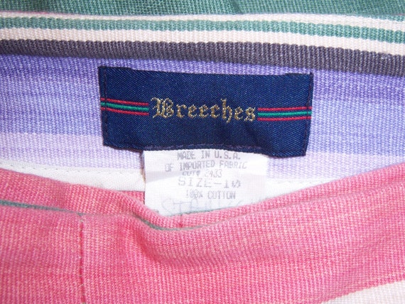 Vintage Breeches Pink Green Serape Stripe Southwe… - image 4