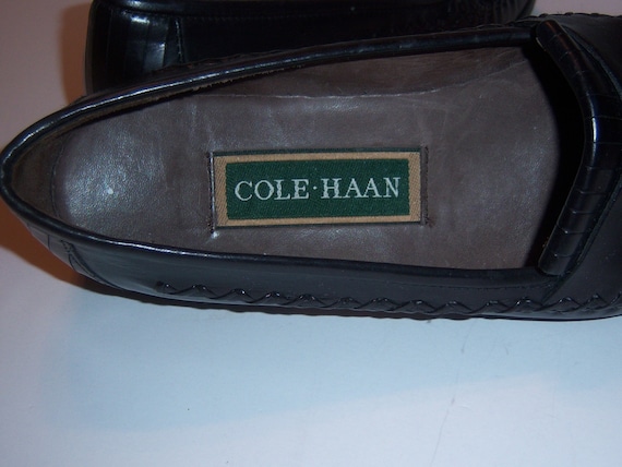 Vintage Cole Haan Mens Black Leather Tasseled Kiltie Slip on  display picture 1