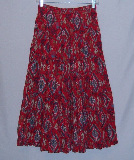 Vintage Willow Bend Red Blue Navajo Aztec Tribal … - image 3